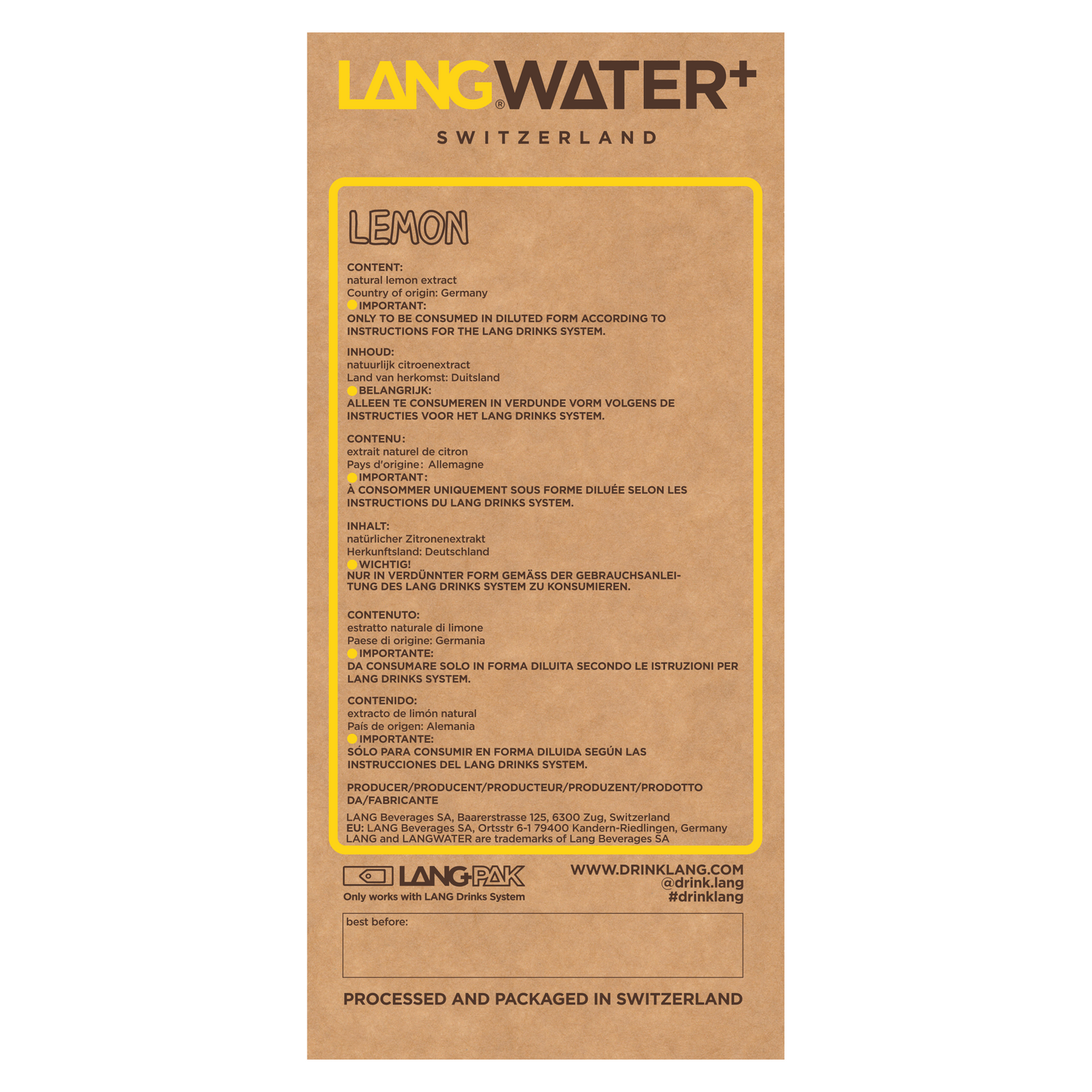 Langwater+ Lemon