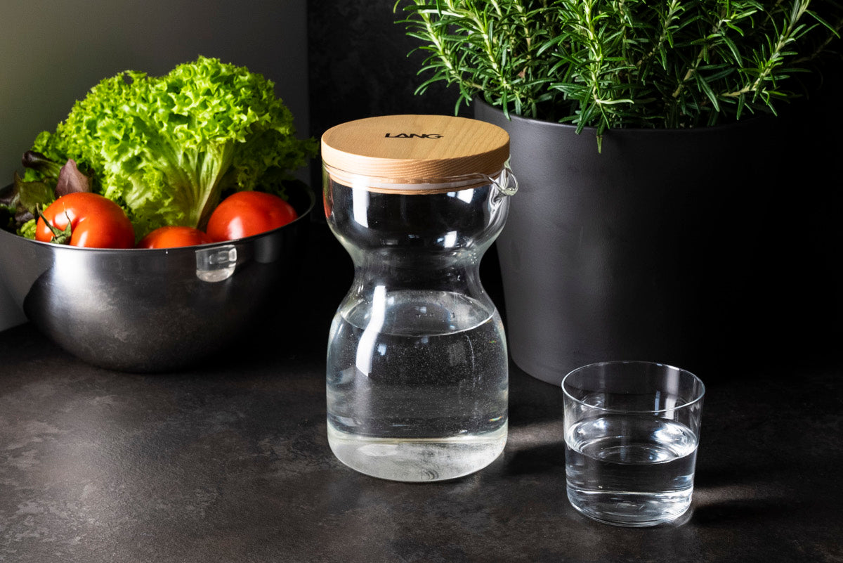 designed glass jar
